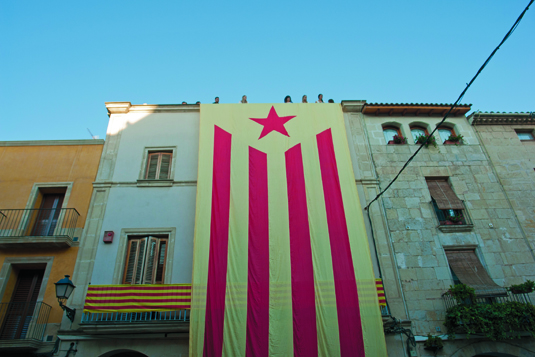 L'estelada onejarà a l'ajuntament d'Alfés.