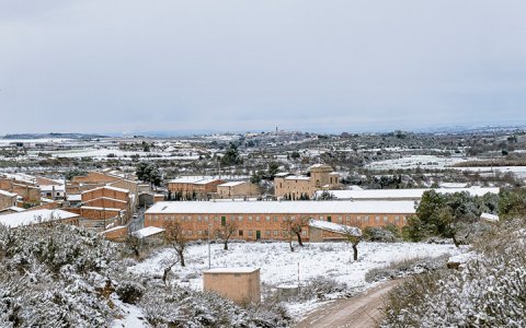 Vista de la Floresta en la nevada del 5 de gener. (foto: Xavi Minguella)