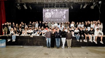 A la presentació hi han assistit alumnes de l'institut Josep Vallverdú i el col·legi Mare de Déu de Montserrat.(foto: Xavi Minguella)